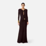 Elisabetta Franchi Sukienka red carpet z biżuteryjnymi detalami - obrazek 3