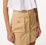 Elisabetta Franchi Spódnica mini z gabardyny - obrazek 2