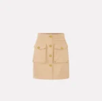 Elisabetta Franchi Spódnica mini z gabardyny