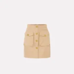 Elisabetta Franchi Spódnica mini z gabardyny