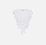 Elisabetta Franchi T-shirt z dżerseju z wiązaniem