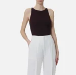 Elisabetta Franchi Body z dżerseju z krepy z elementami z logo