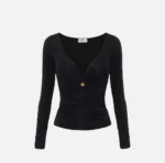 Elisabetta Franchi Sweter z dżerseju z biżuteryjnym detalem