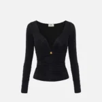 Elisabetta Franchi Sweter z dżerseju z biżuteryjnym detalem