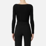 Elisabetta Franchi Sweter z dżerseju z biżuteryjnym detalem - obrazek 2