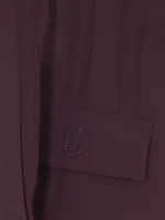 Elisabetta Franchi Żakiet z podwójnej krepy ze stretchem z elementami z nieobrębionego materiału - obrazek 4