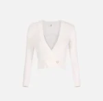 Elisabetta Franchi Dzianinowy kardigan z nadrukiem z logo