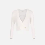 Elisabetta Franchi Dzianinowy kardigan z nadrukiem z logo